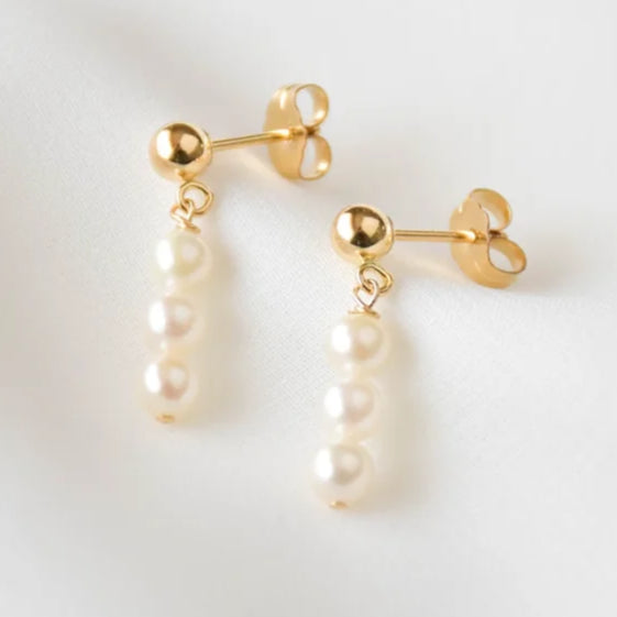 Maggie Pearl Drop Earrings - Zestello