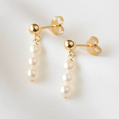 Maggie Pearl Drop Earrings - Zestello